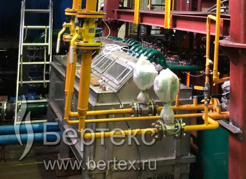 Газоснабжение 2-х печей для плавки стекла